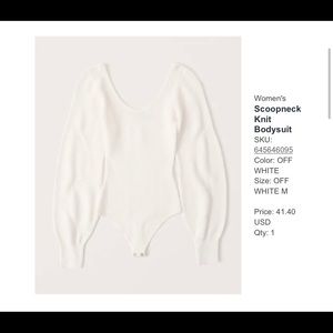 Brand New Cream Bodysuit